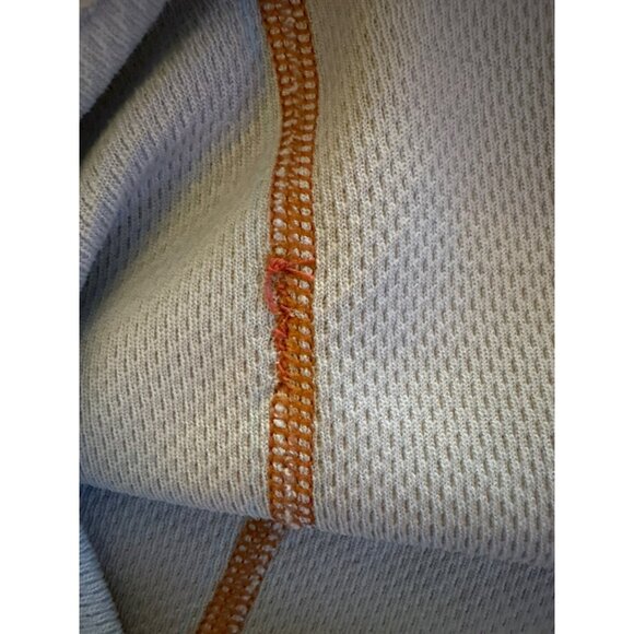 Helly Hansen Beige & Rust Merino Wool Blend 1/2 Zip Base Layer Pullover Top Size - Picture 7 of 8